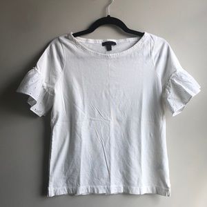 J. Crew 3/4 sleeved cotton shirt w/ eyelet sleeves
